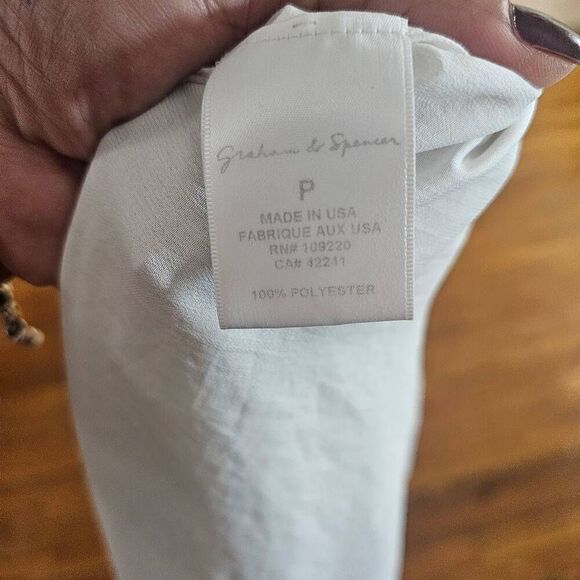 Graham & Spencer Top Blouse Ivory Size P (S) - Picture 6 of 7